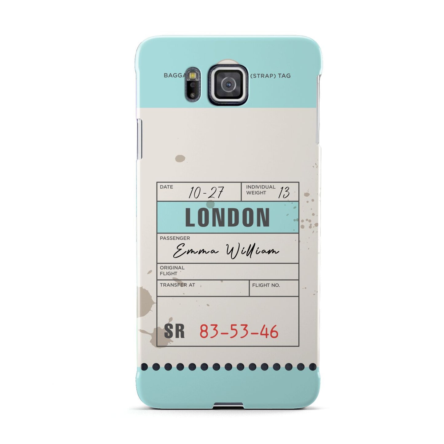 Vintage Luggage Tag Samsung Galaxy Alpha Case
