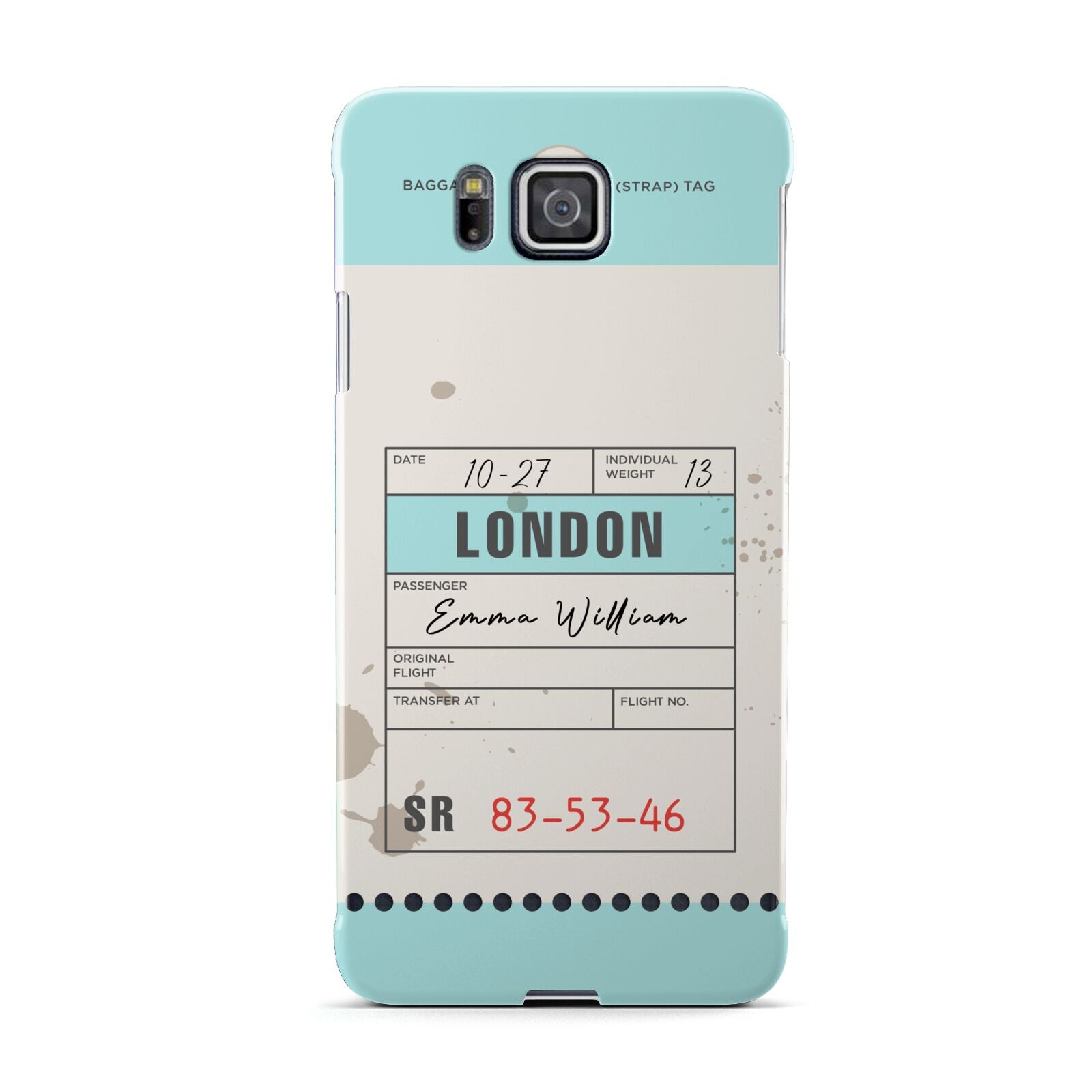 Vintage Luggage Tag Samsung Galaxy Alpha Case