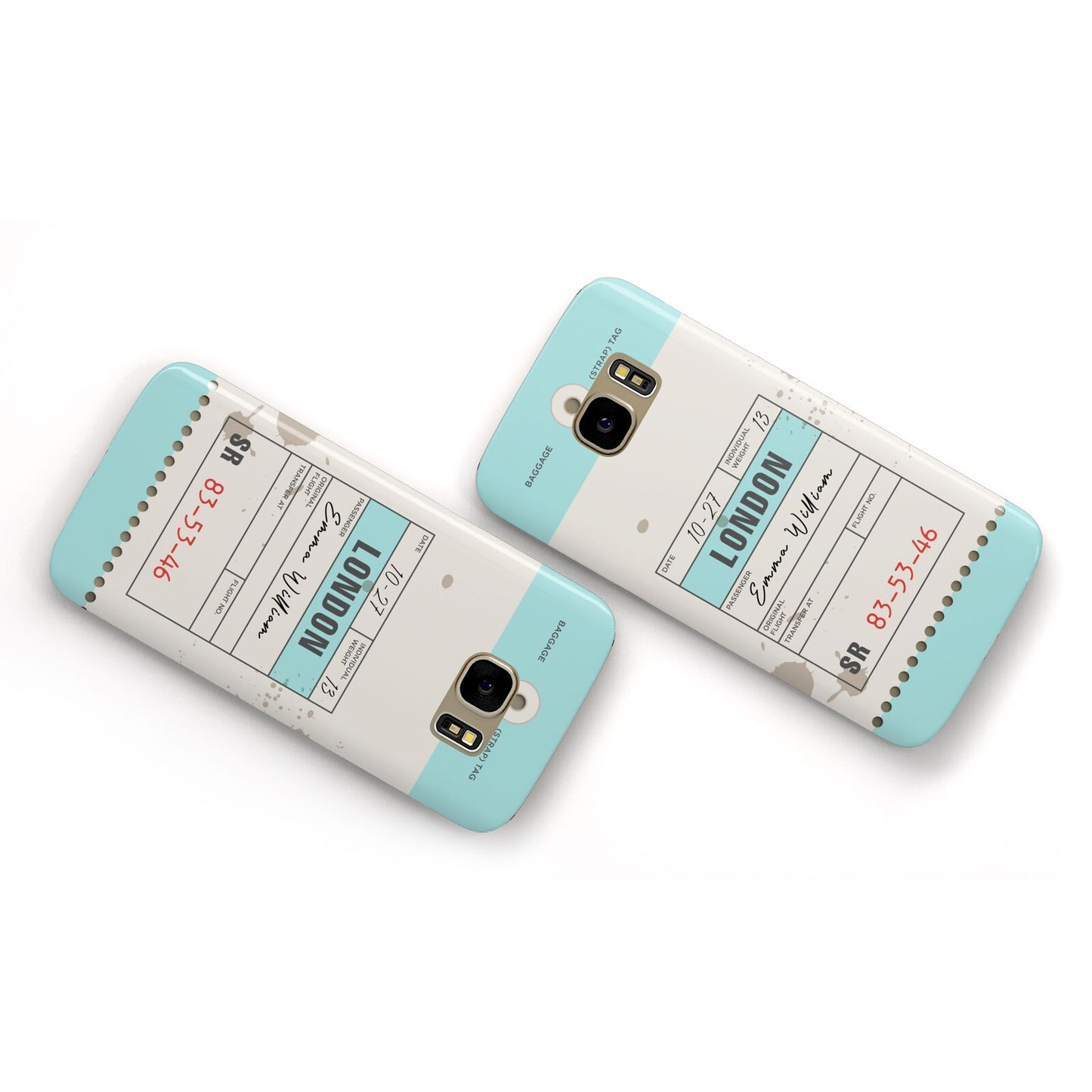 Vintage Luggage Tag Samsung Galaxy Case Flat Overview