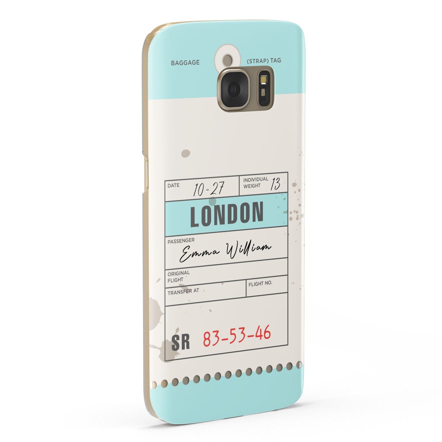 Vintage Luggage Tag Samsung Galaxy Case Fourty Five Degrees