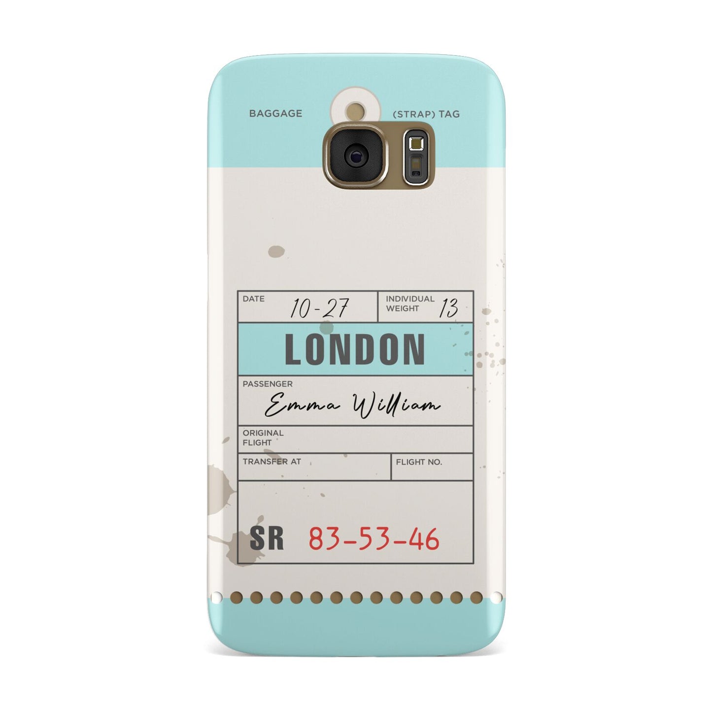 Vintage Luggage Tag Samsung Galaxy Case