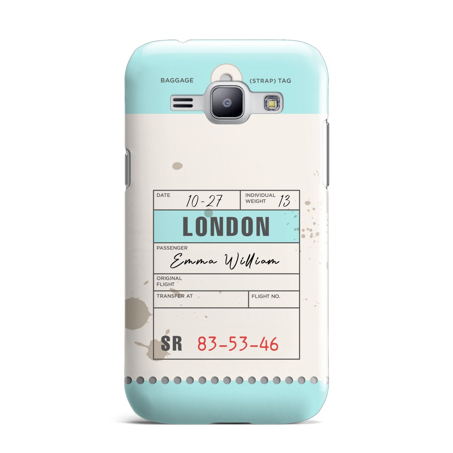 Vintage Luggage Tag Samsung Galaxy J1 2015 Case