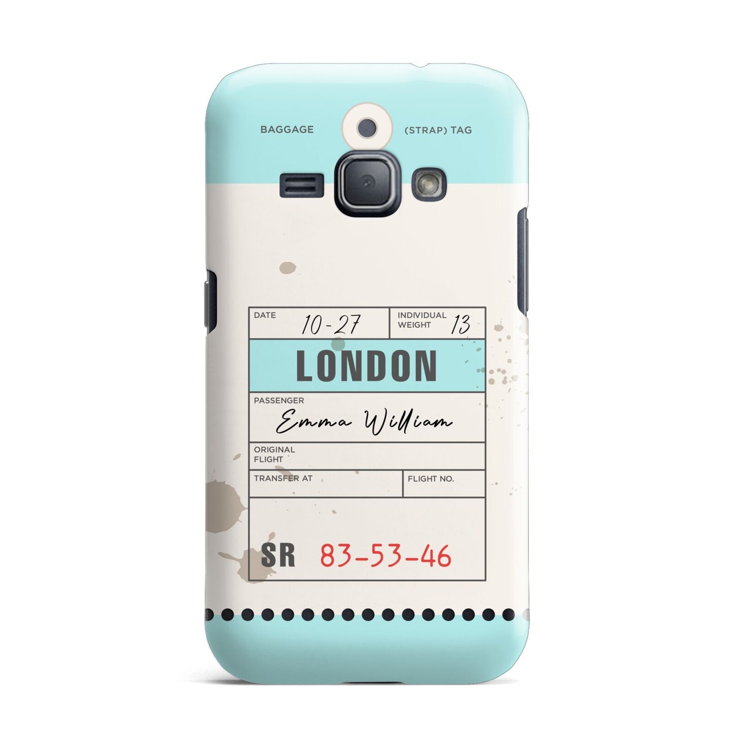 Vintage Luggage Tag Samsung Galaxy J1 2016 Case