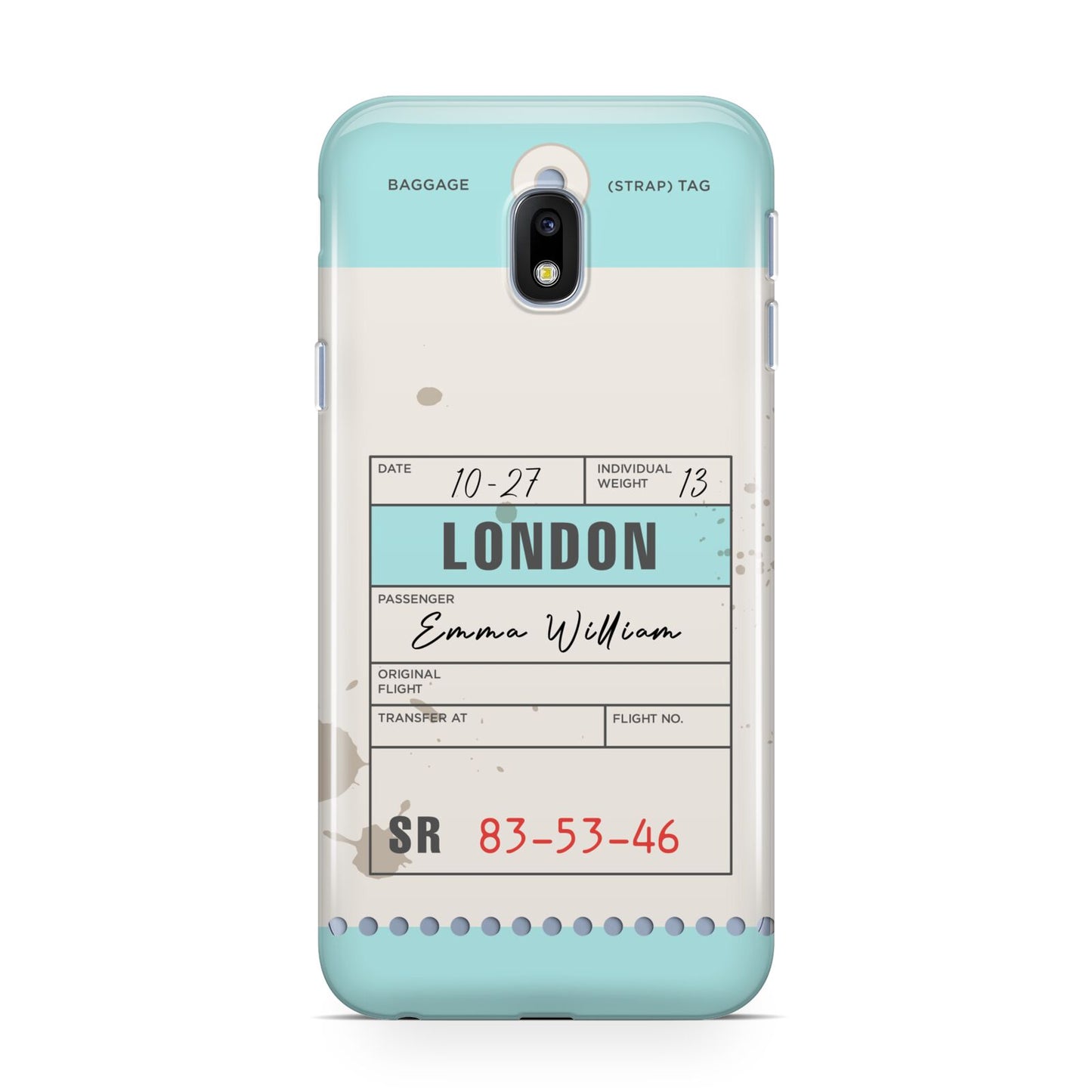Vintage Luggage Tag Samsung Galaxy J3 2017 Case