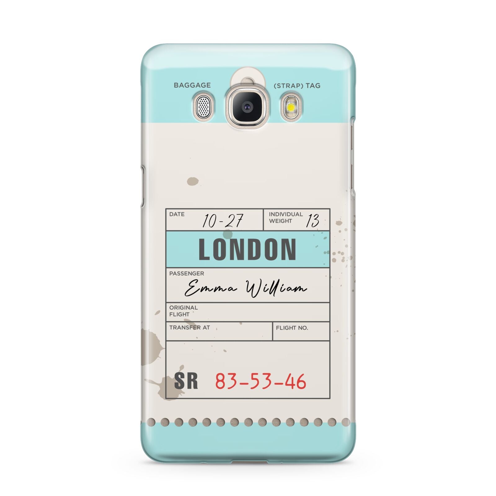 Vintage Luggage Tag Samsung Galaxy J5 2016 Case