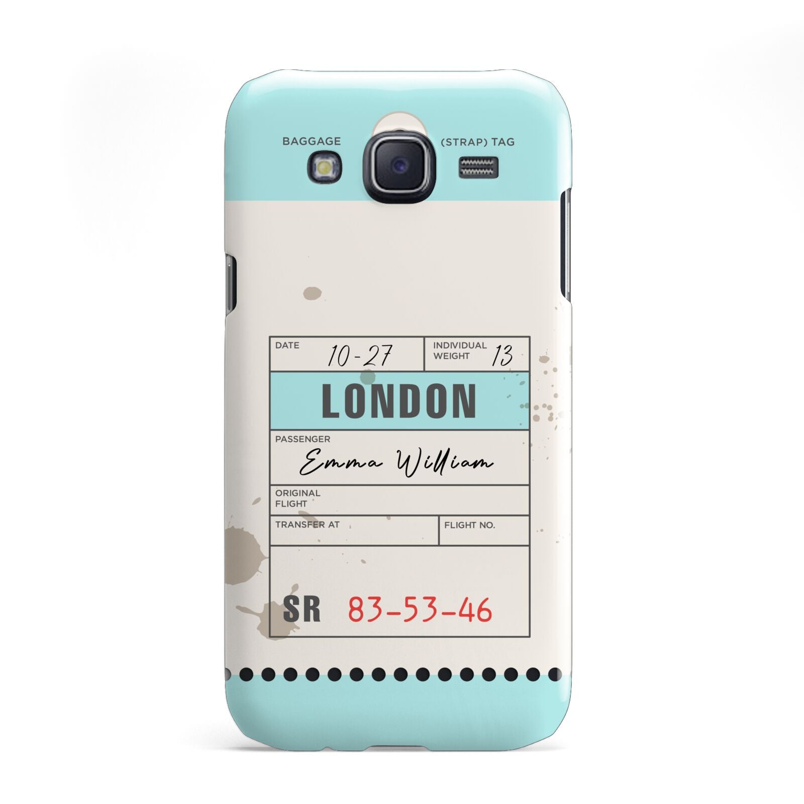 Vintage Luggage Tag Samsung Galaxy J5 Case