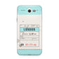 Vintage Luggage Tag Samsung Galaxy J7 2017 Case