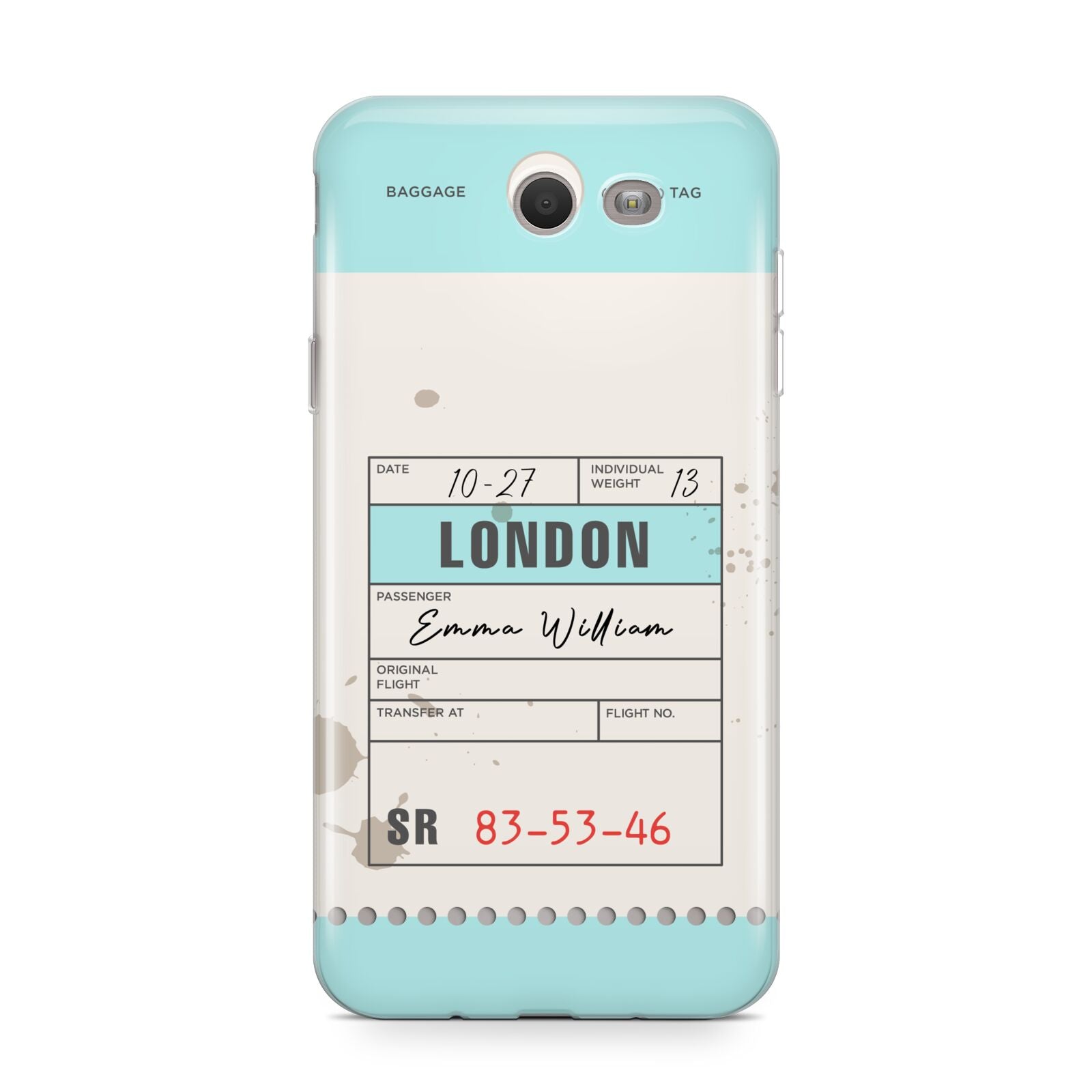 Vintage Luggage Tag Samsung Galaxy J7 2017 Case