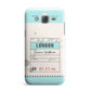 Vintage Luggage Tag Samsung Galaxy J7 Case