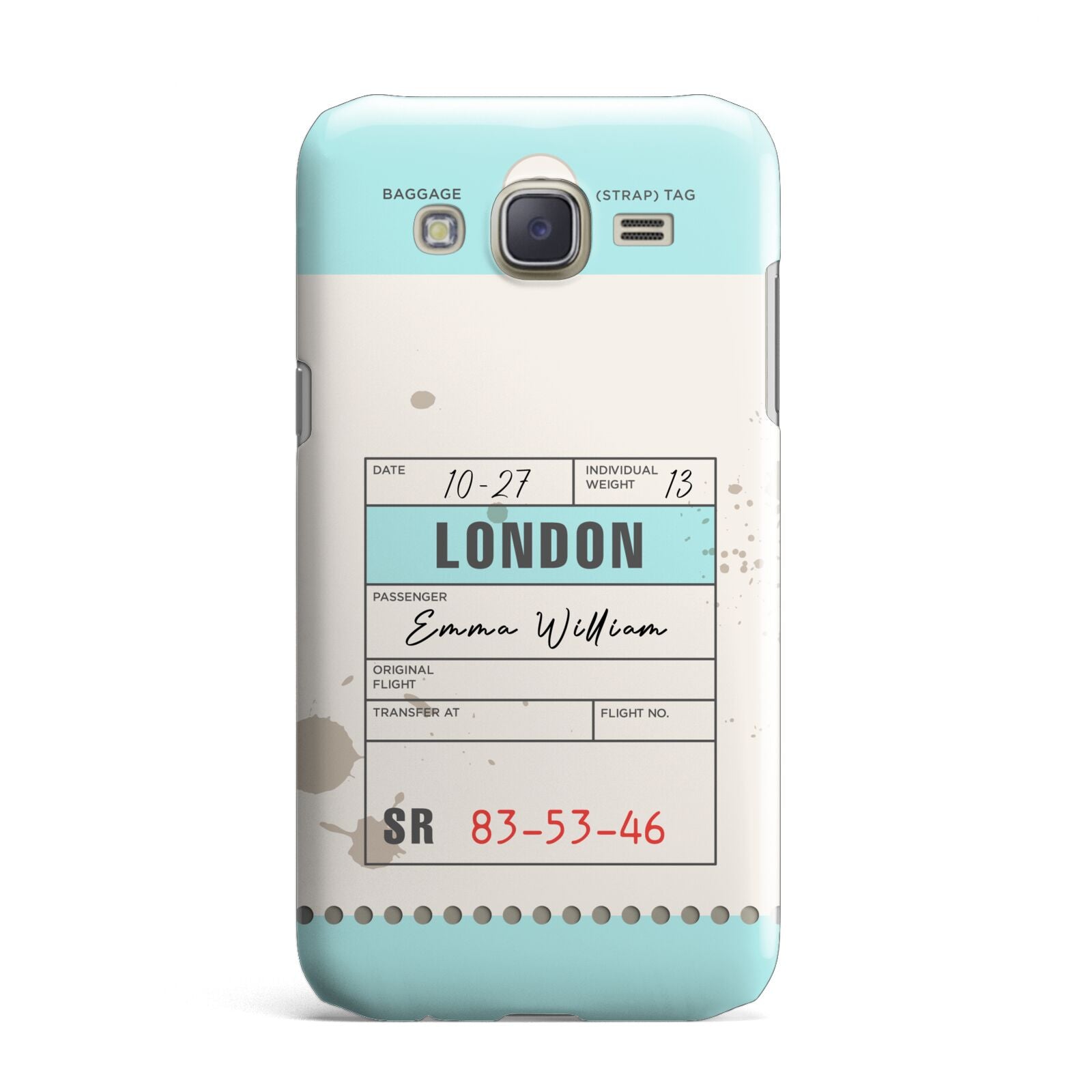 Vintage Luggage Tag Samsung Galaxy J7 Case