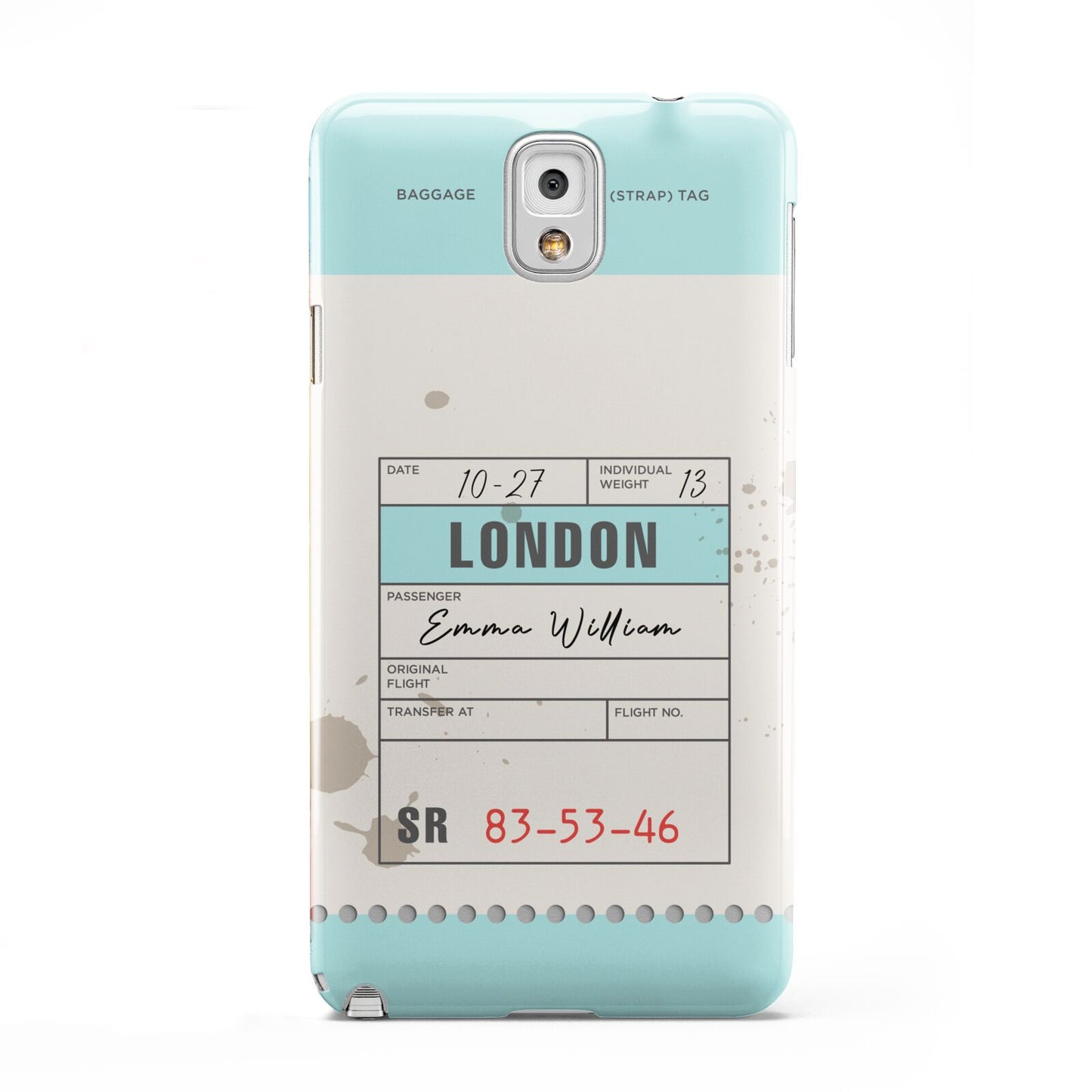 Vintage Luggage Tag Samsung Galaxy Note 3 Case