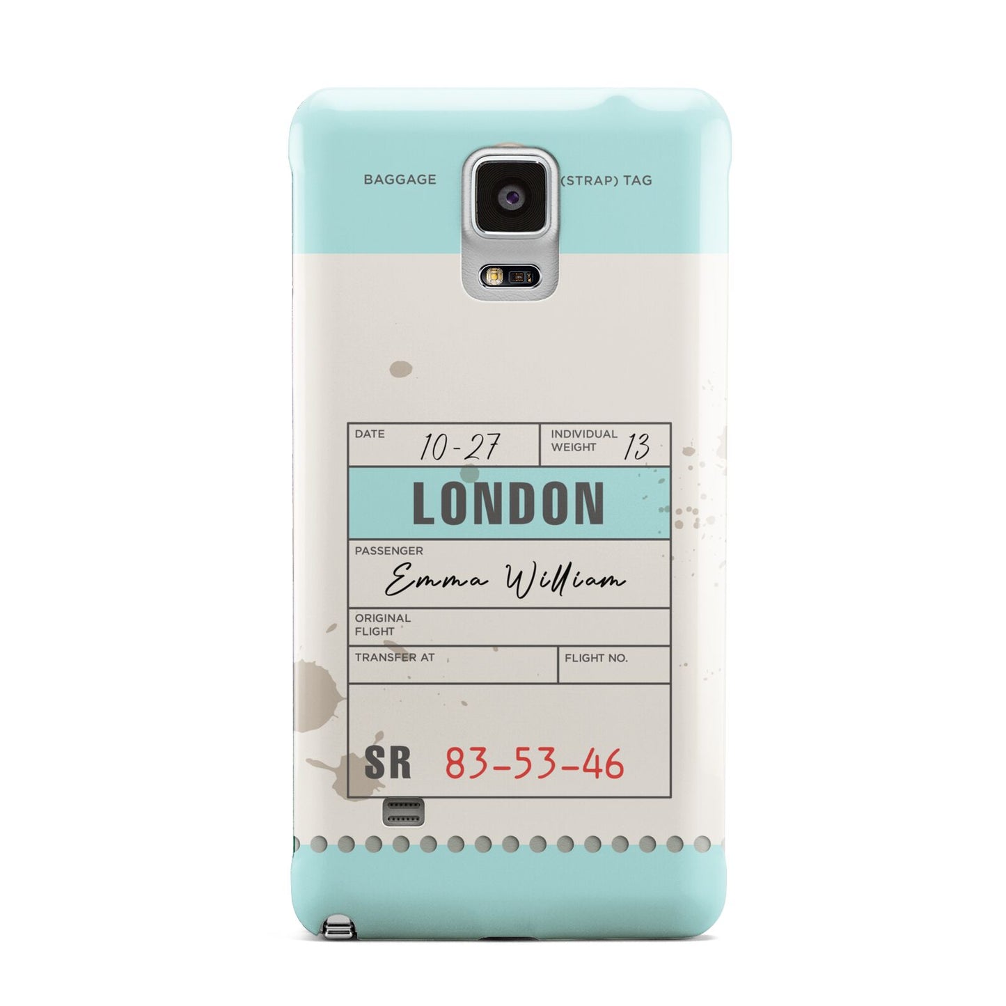 Vintage Luggage Tag Samsung Galaxy Note 4 Case