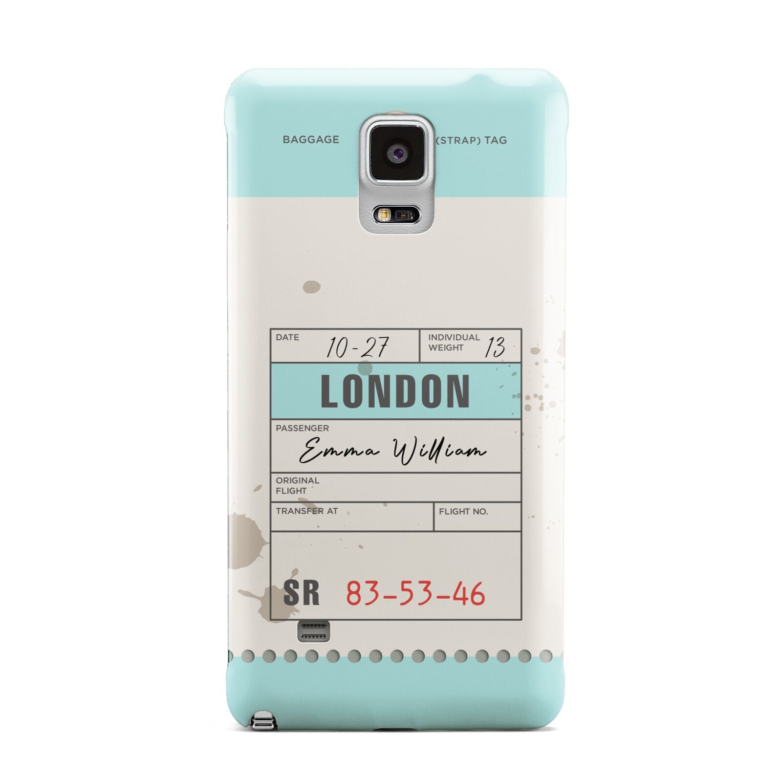Vintage Luggage Tag Samsung Galaxy Note 4 Case