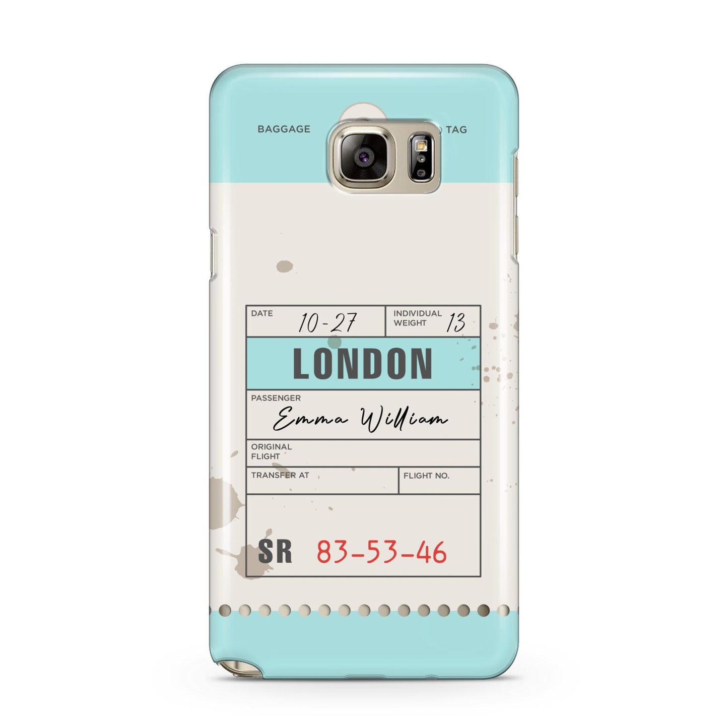 Vintage Luggage Tag Samsung Galaxy Note 5 Case