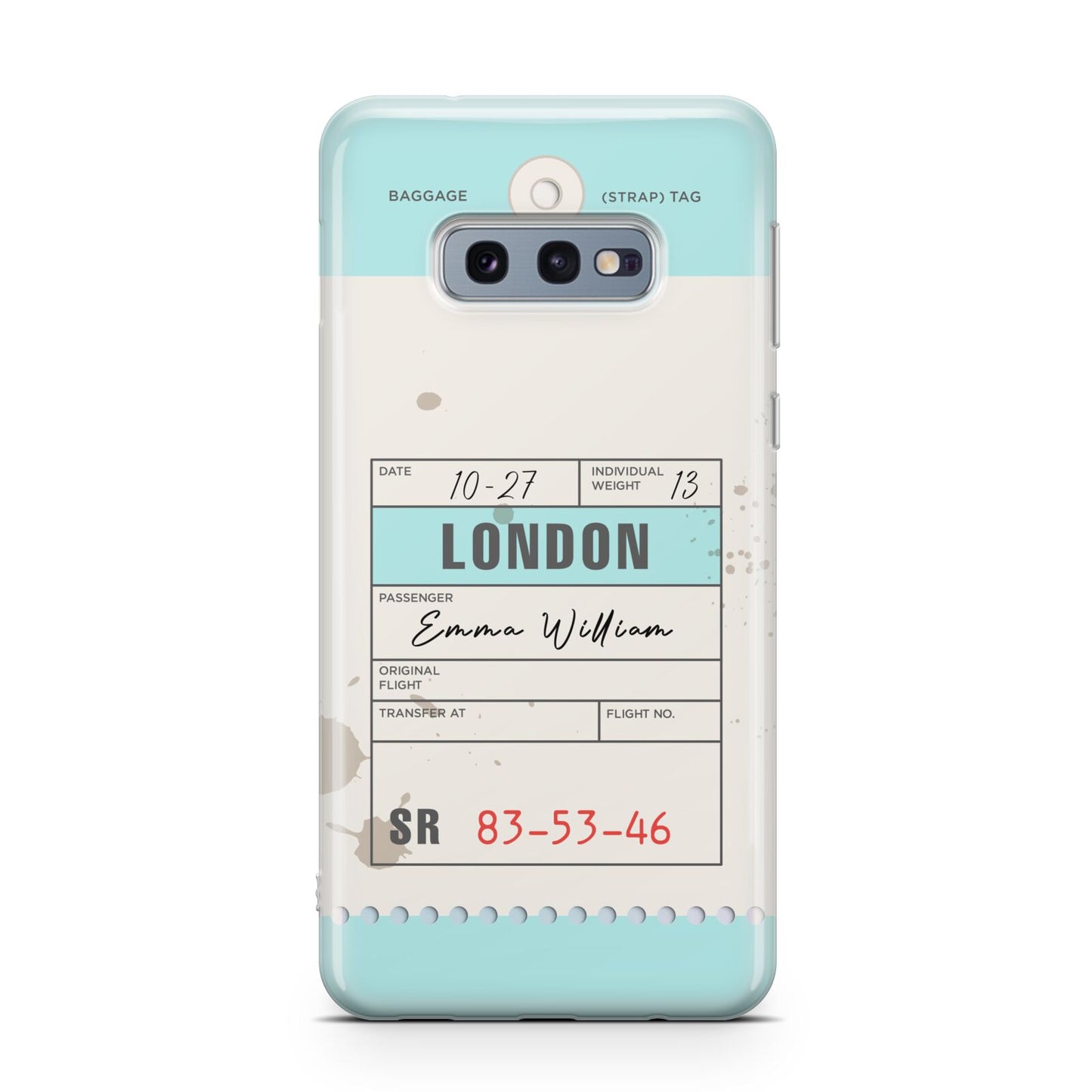 Vintage Luggage Tag Samsung Galaxy S10E Case