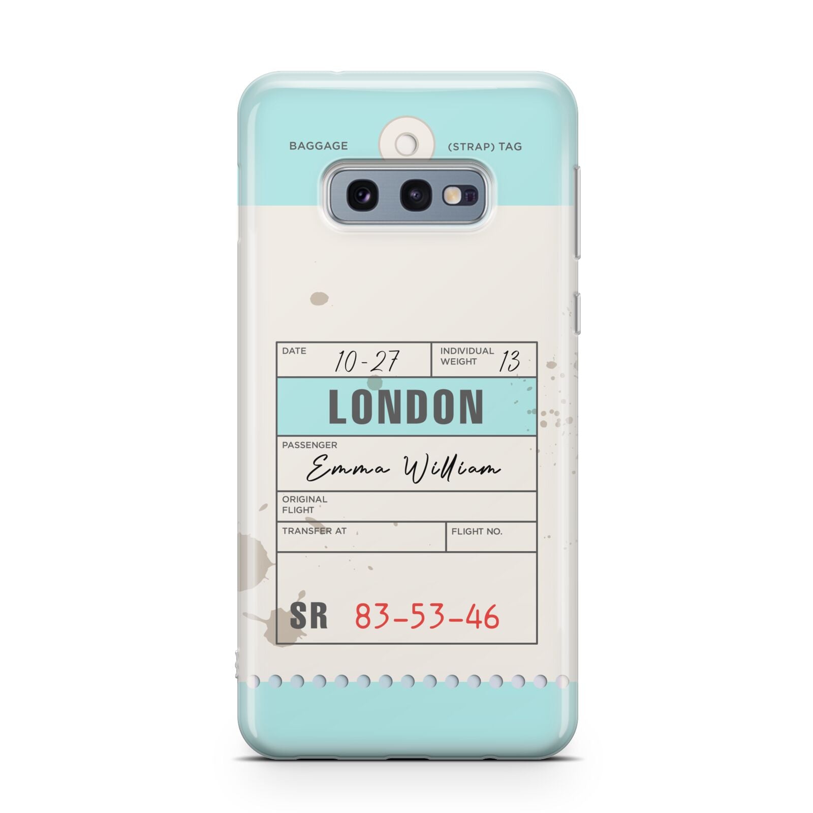 Vintage Luggage Tag Samsung Galaxy S10E Case