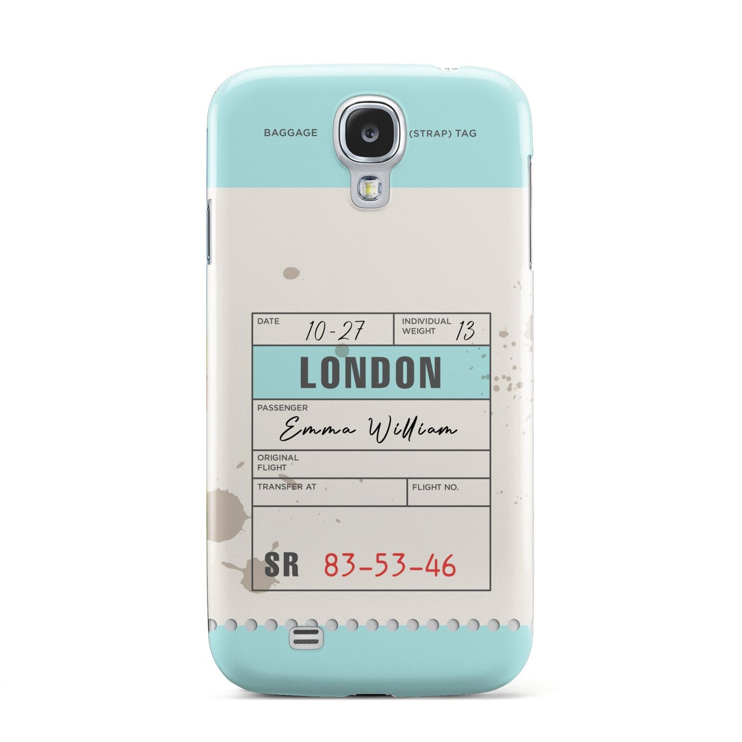 Vintage Luggage Tag Samsung Galaxy S4 Case