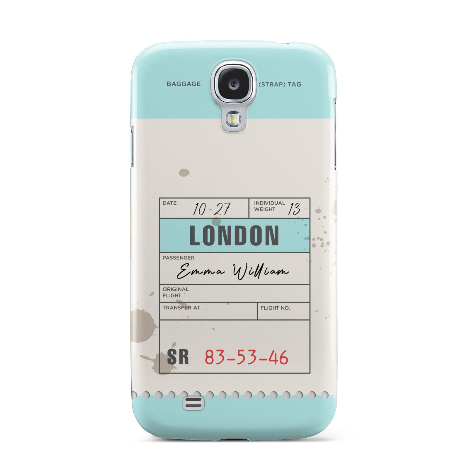 Vintage Luggage Tag Samsung Galaxy S4 Case
