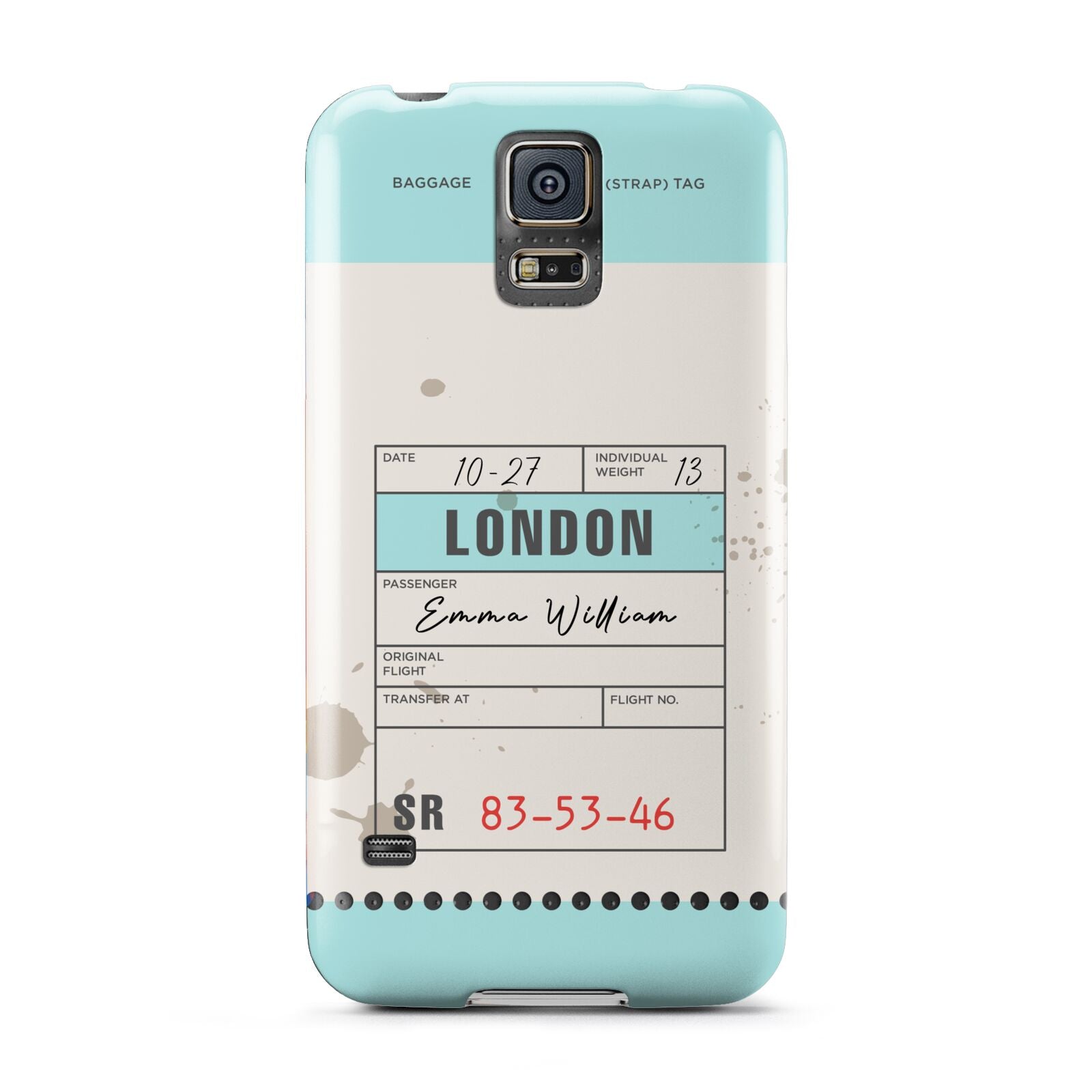 Vintage Luggage Tag Samsung Galaxy S5 Case