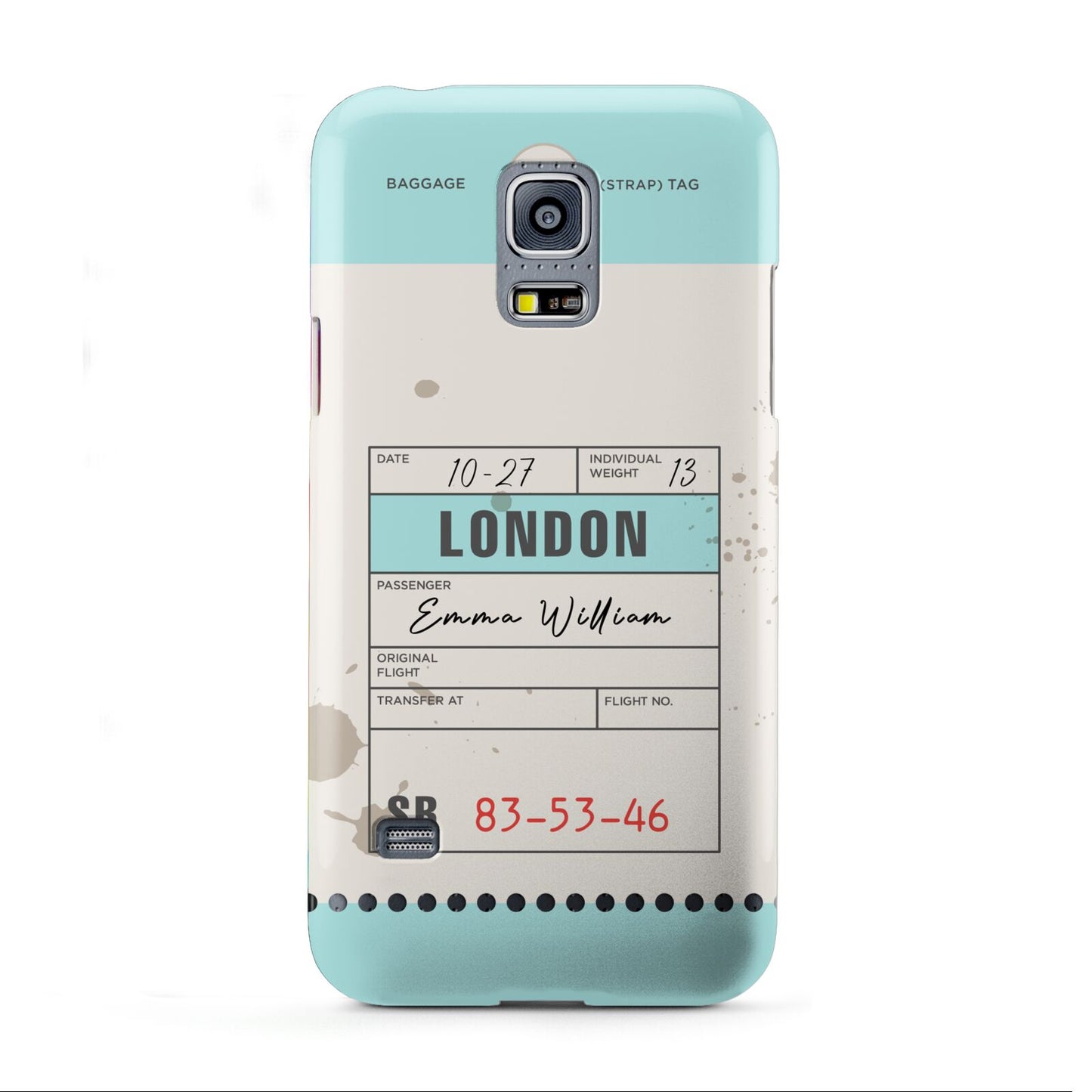 Vintage Luggage Tag Samsung Galaxy S5 Mini Case