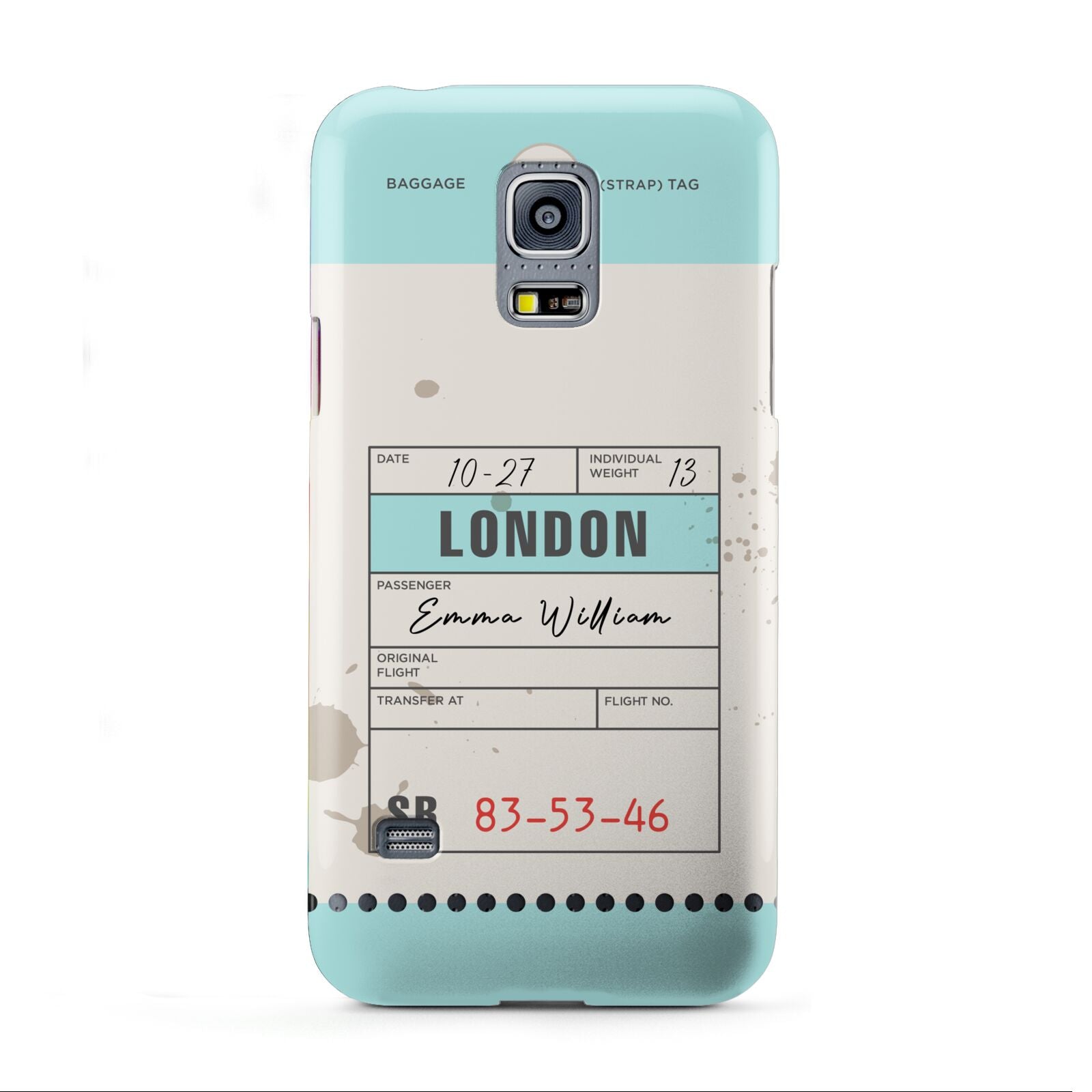 Vintage Luggage Tag Samsung Galaxy S5 Mini Case