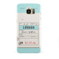 Vintage Luggage Tag Samsung Galaxy S7 Edge Case