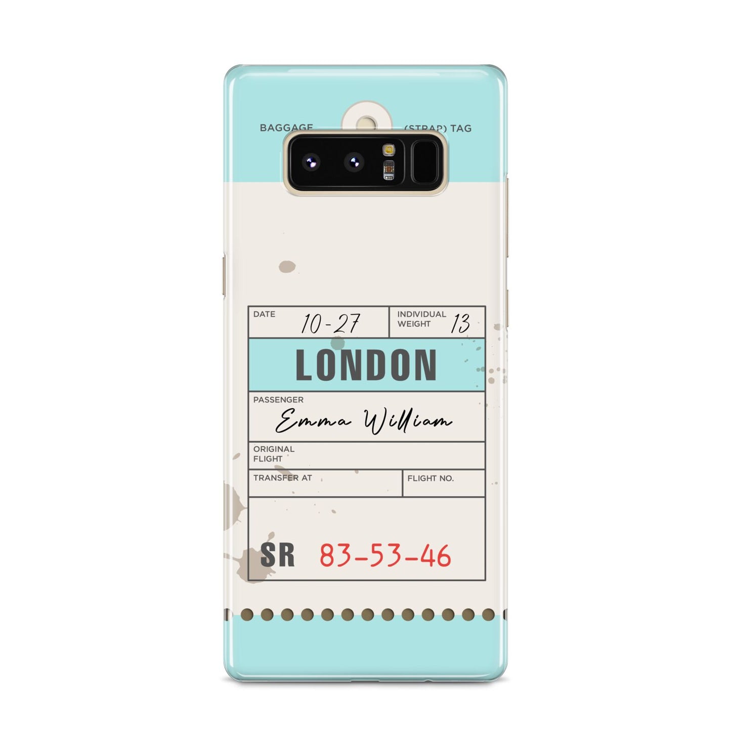 Vintage Luggage Tag Samsung Galaxy S8 Case