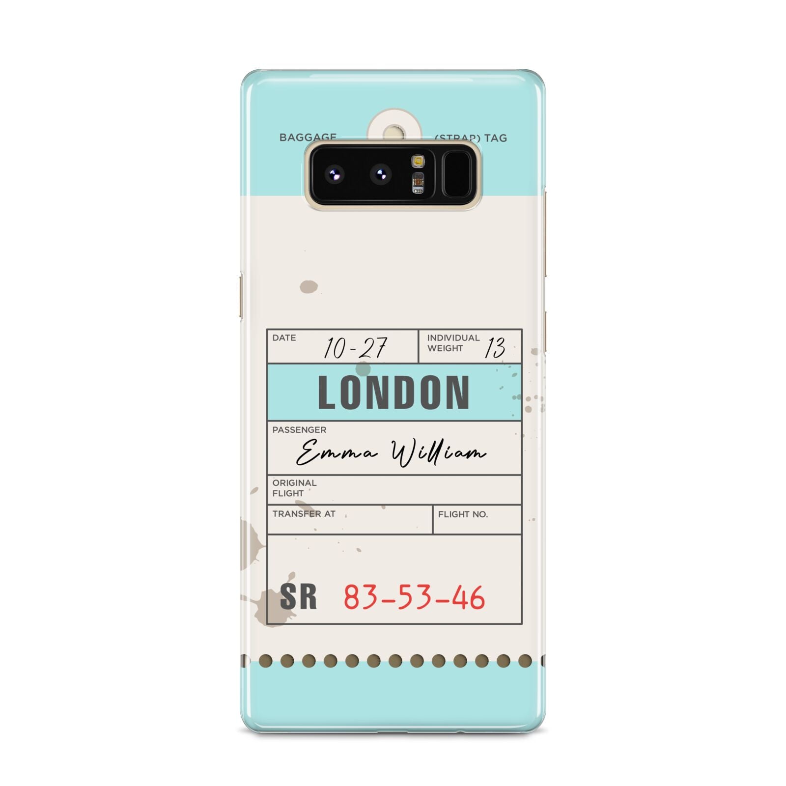 Vintage Luggage Tag Samsung Galaxy S8 Case