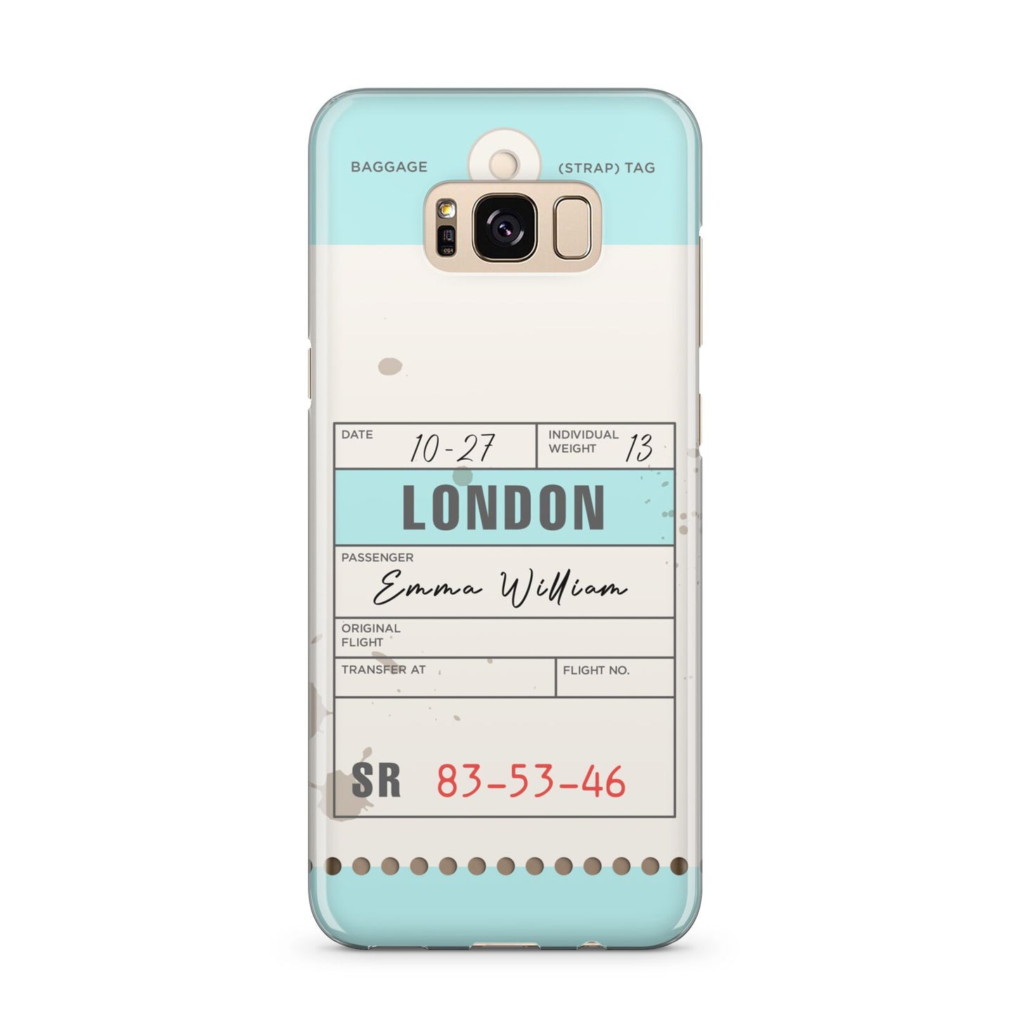 Vintage Luggage Tag Samsung Galaxy S8 Plus Case