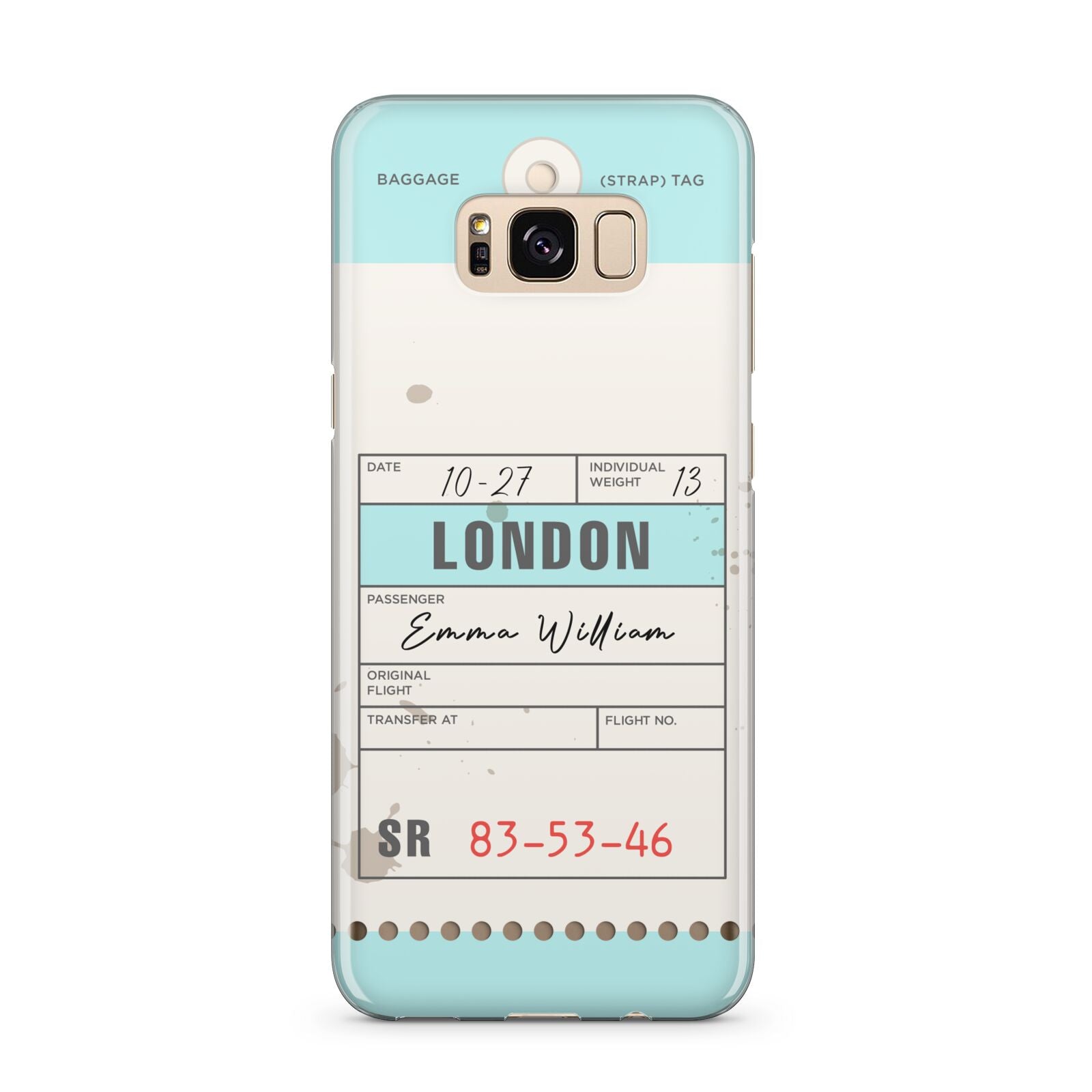 Vintage Luggage Tag Samsung Galaxy S8 Plus Case