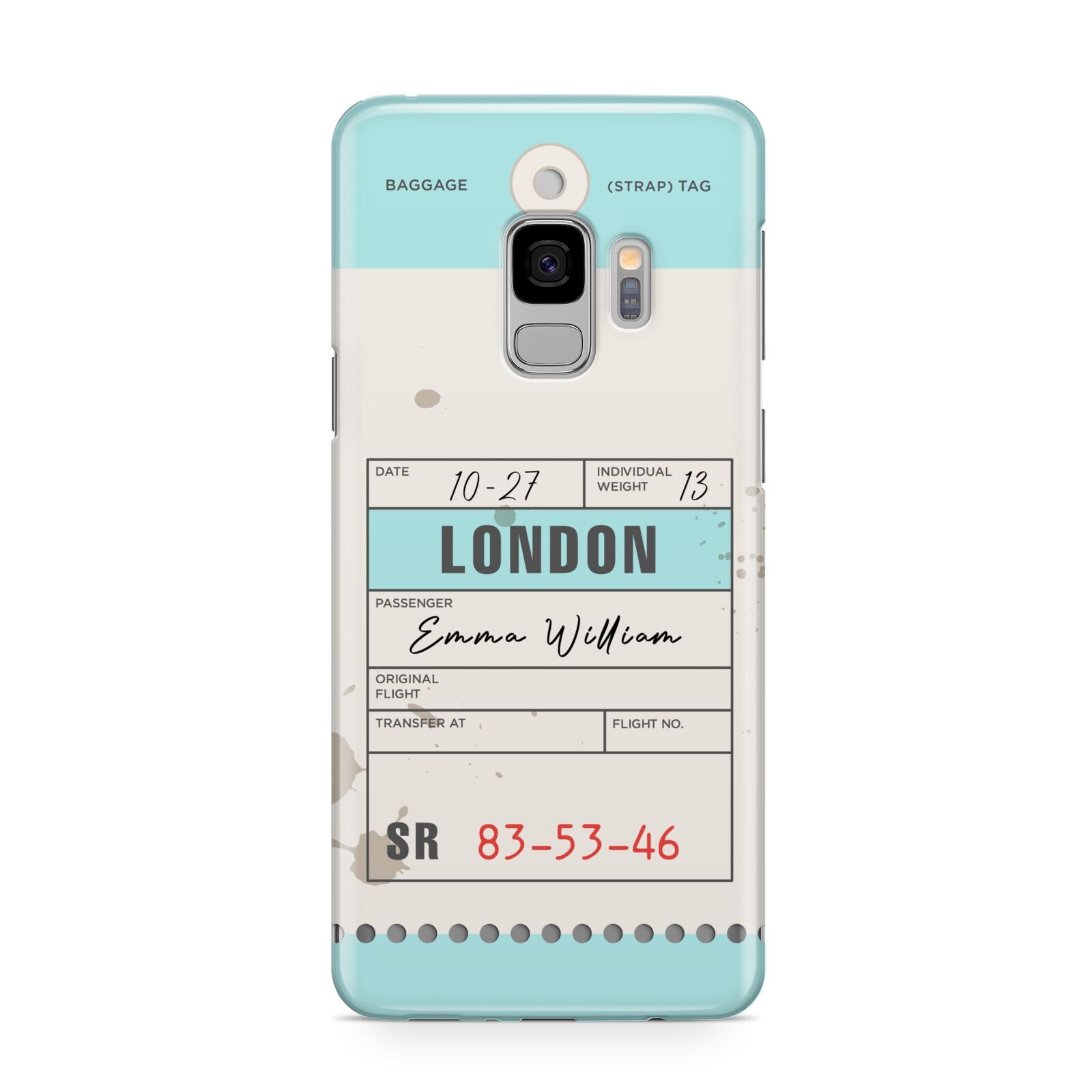 Vintage Luggage Tag Samsung Galaxy S9 Case