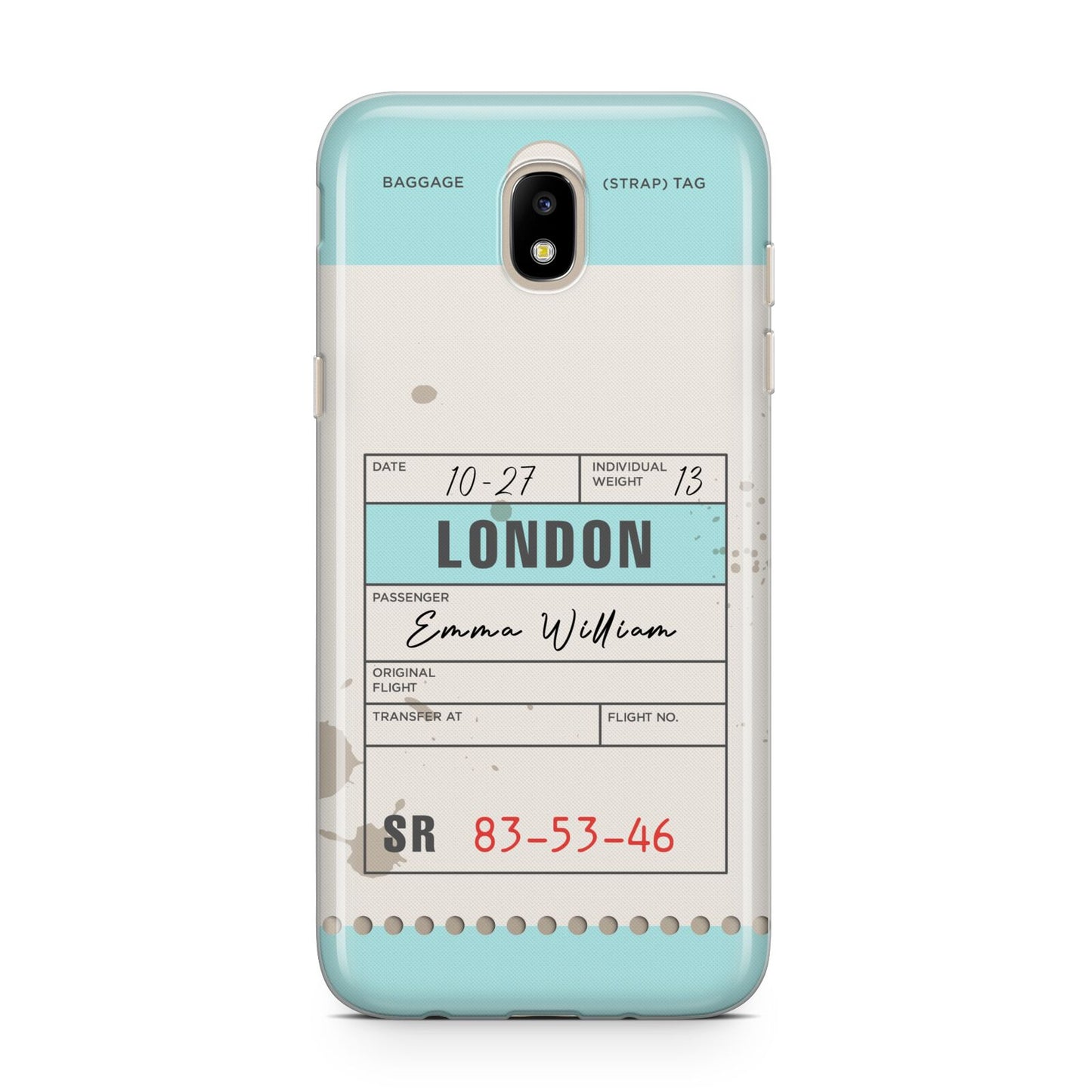 Vintage Luggage Tag Samsung J5 2017 Case