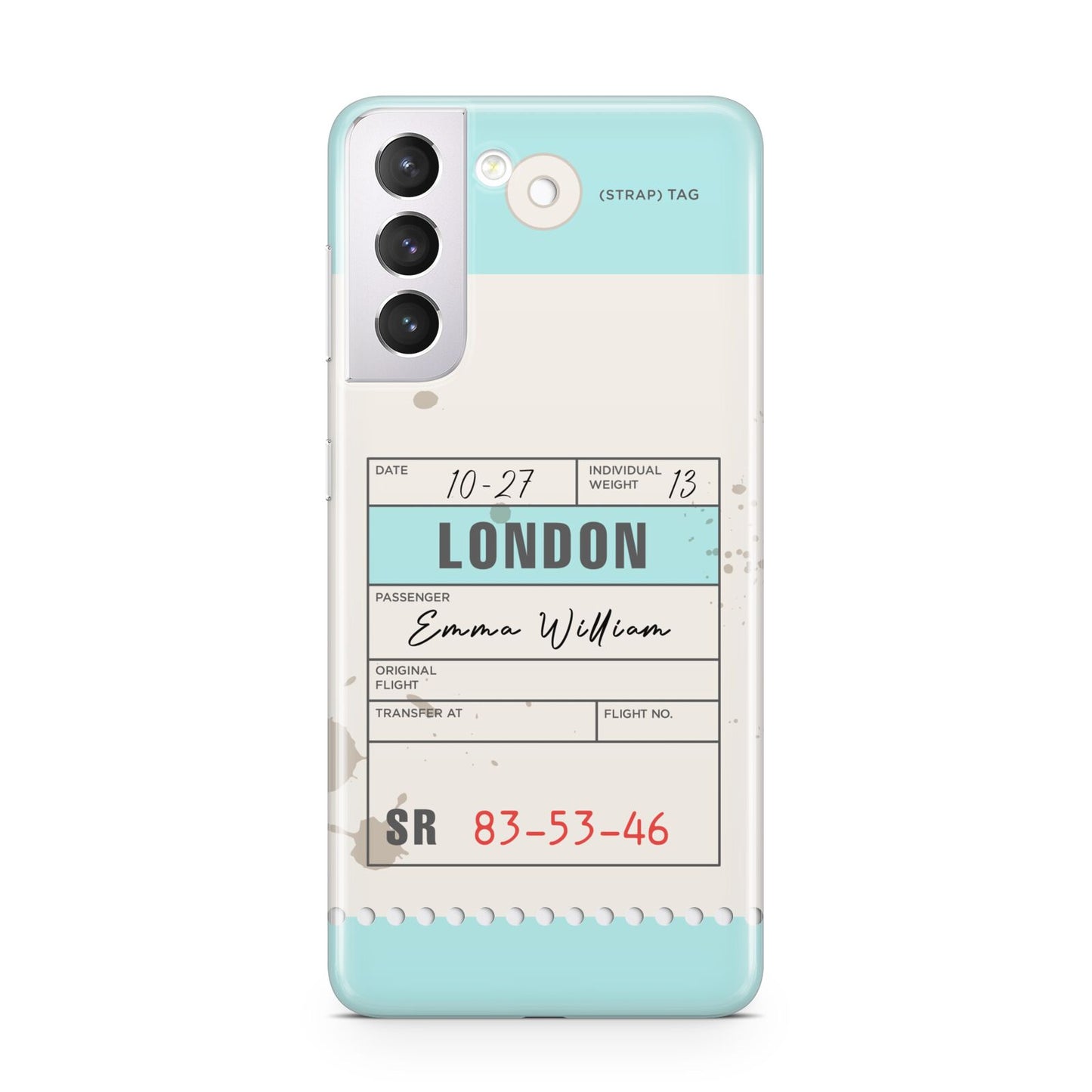 Vintage Luggage Tag Samsung S21 Case