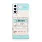 Vintage Luggage Tag Samsung S21 Plus Phone Case