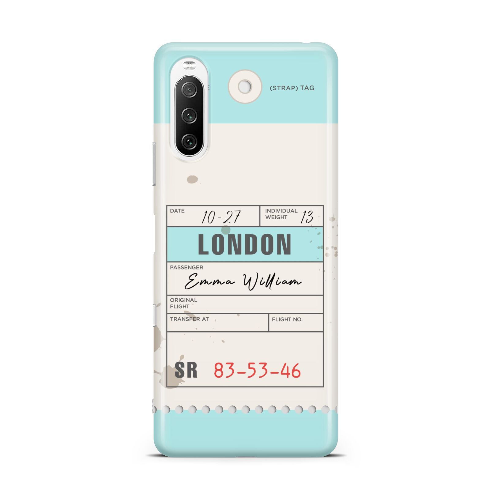 Vintage Luggage Tag Sony Xperia 10 III Case