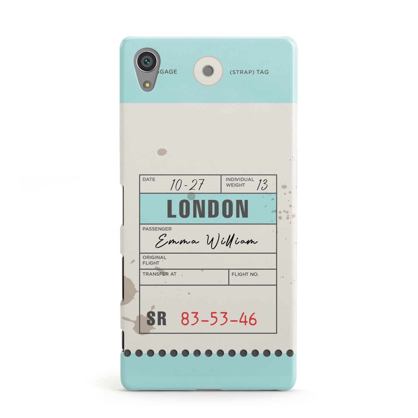 Vintage Luggage Tag Sony Xperia Case