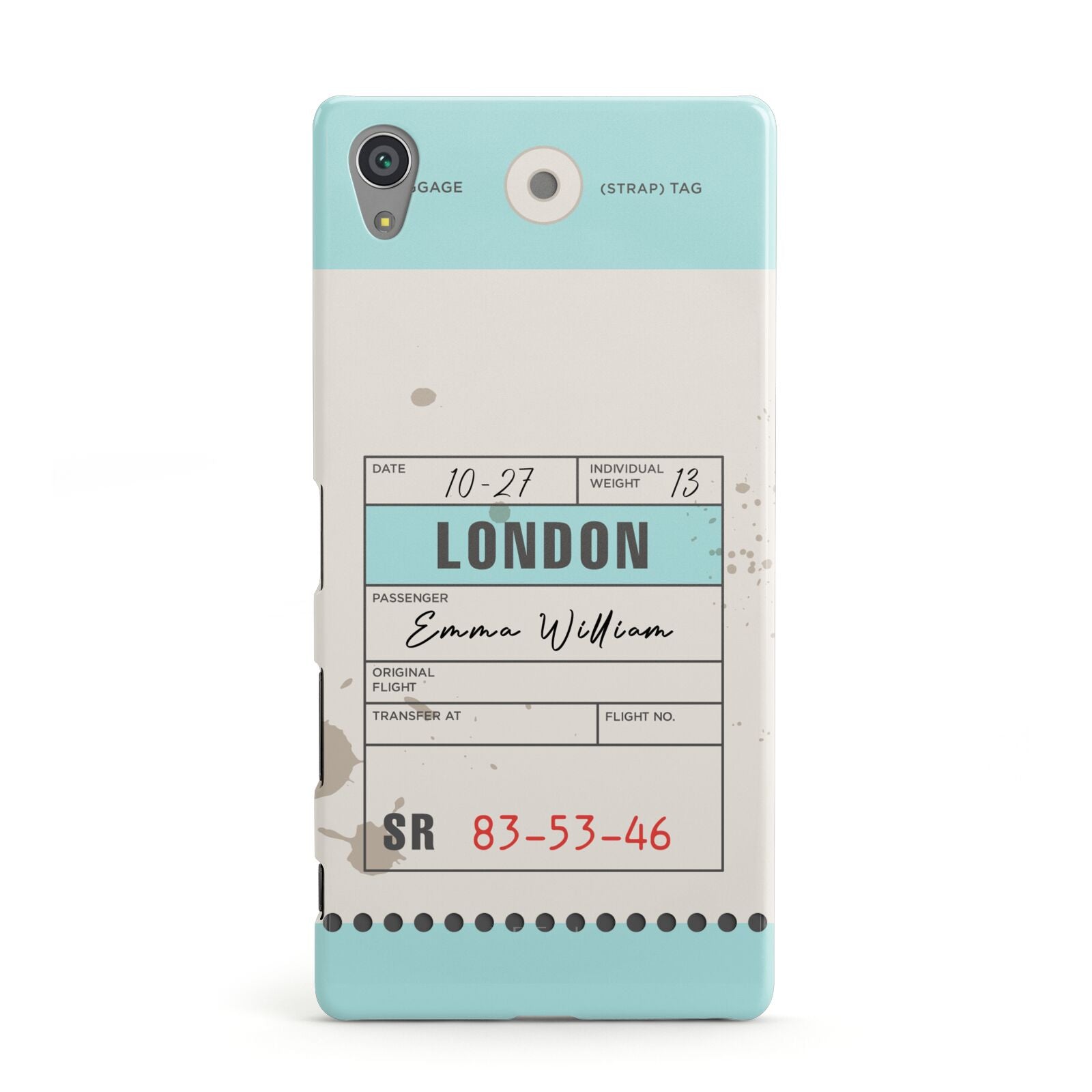 Vintage Luggage Tag Sony Xperia Case