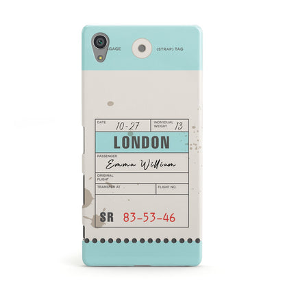 Vintage Luggage Tag Sony Xperia Case