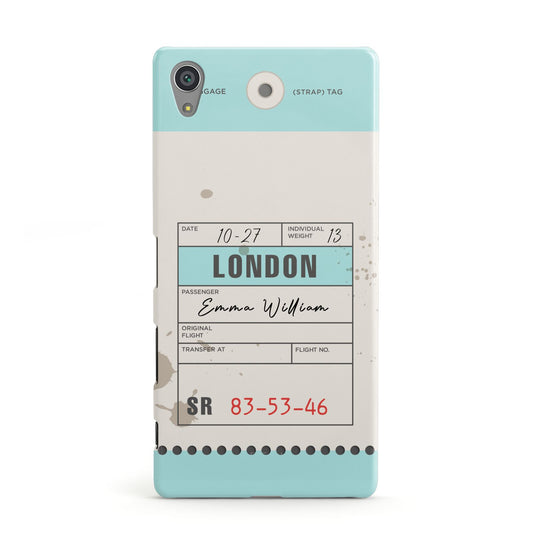 Vintage Luggage Tag Sony Xperia Case