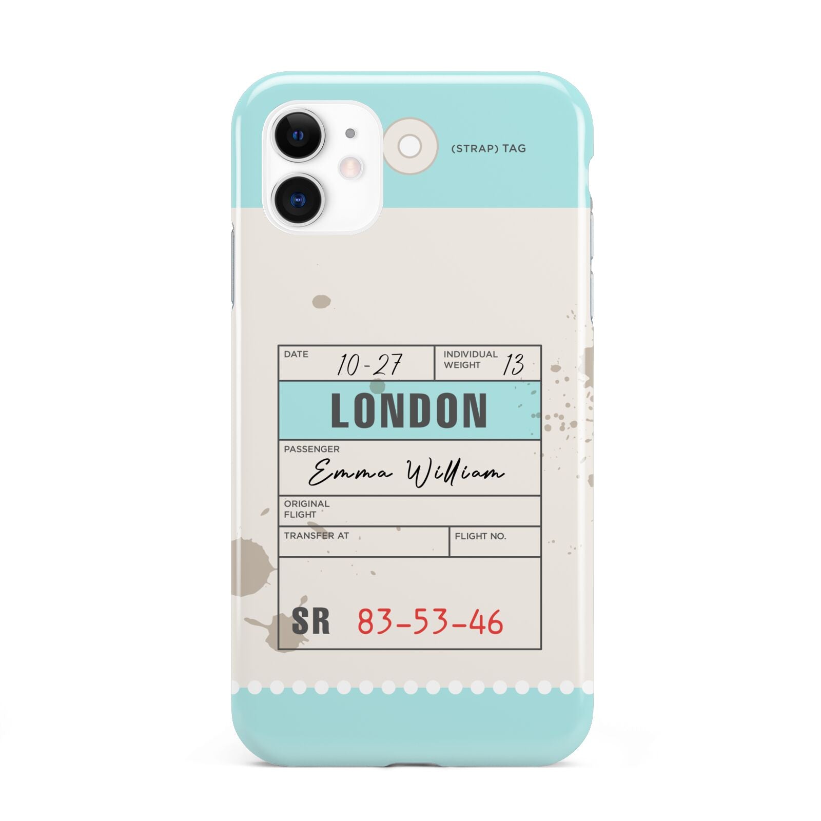 Vintage Luggage Tag iPhone 11 3D Tough Case