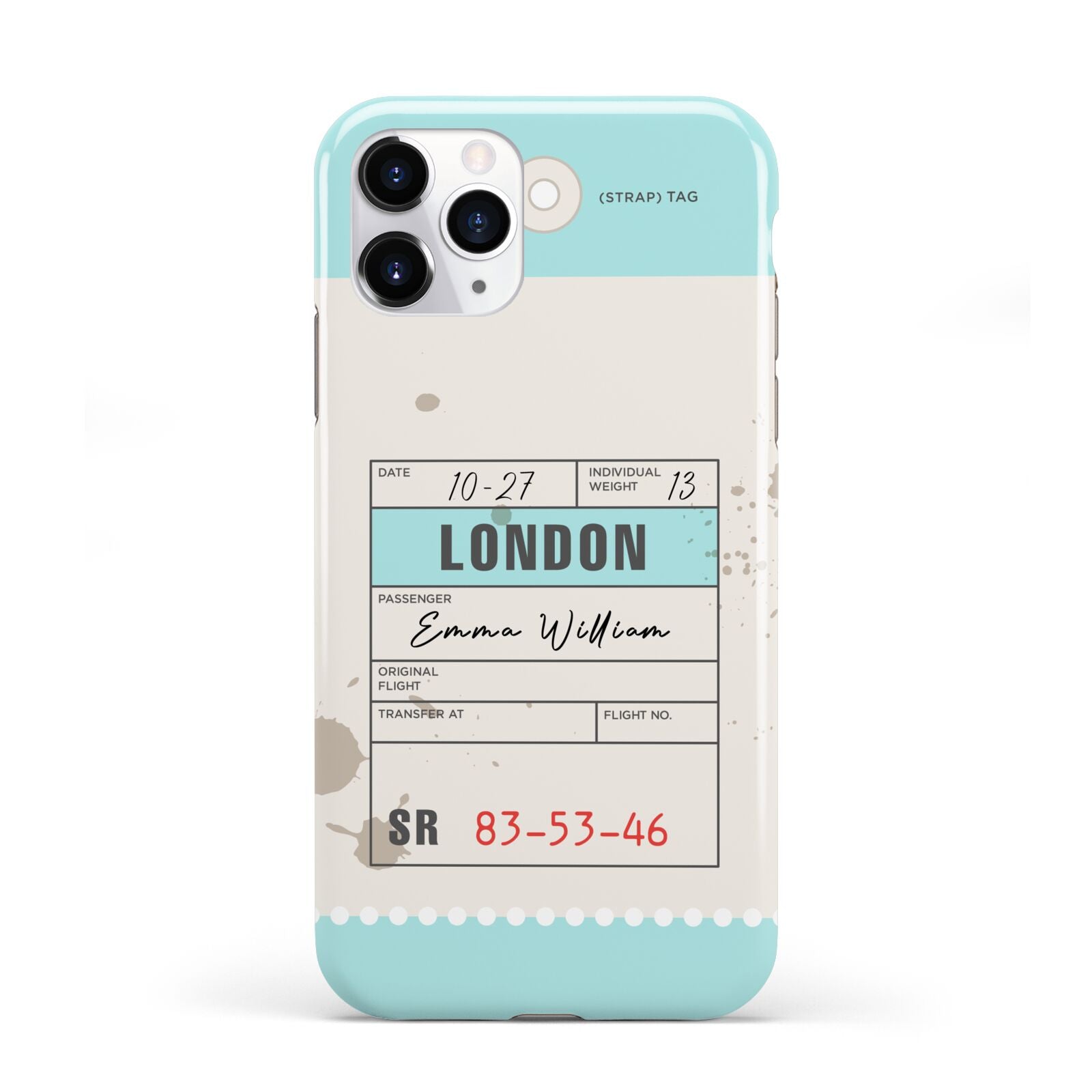 Vintage Luggage Tag iPhone 11 Pro 3D Tough Case