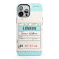 Vintage Luggage Tag iPhone 13 Pro Max Full Wrap 3D Tough Case