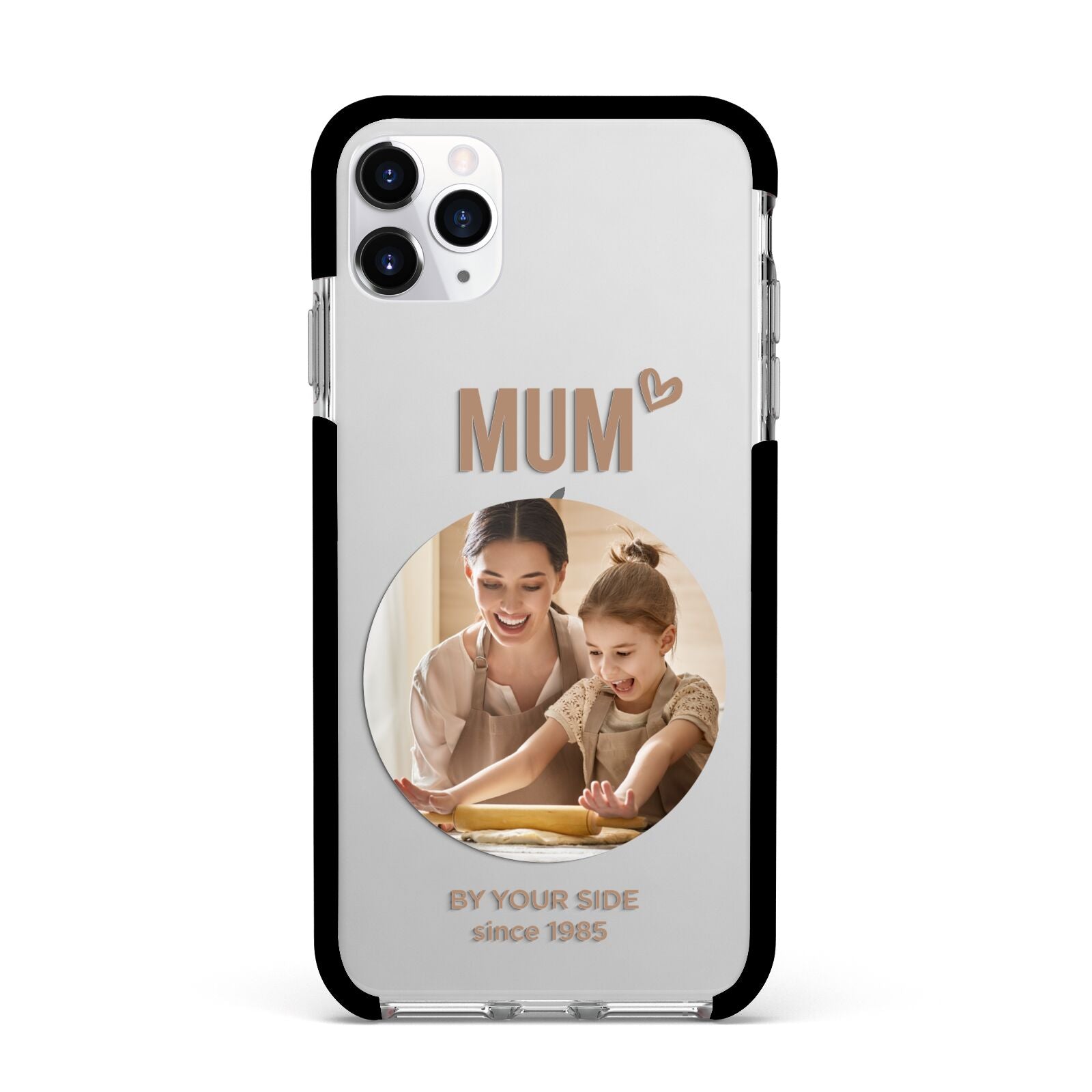 Vintage Mothers Day Photo Apple iPhone 11 Pro Max in Silver with Black Impact Case