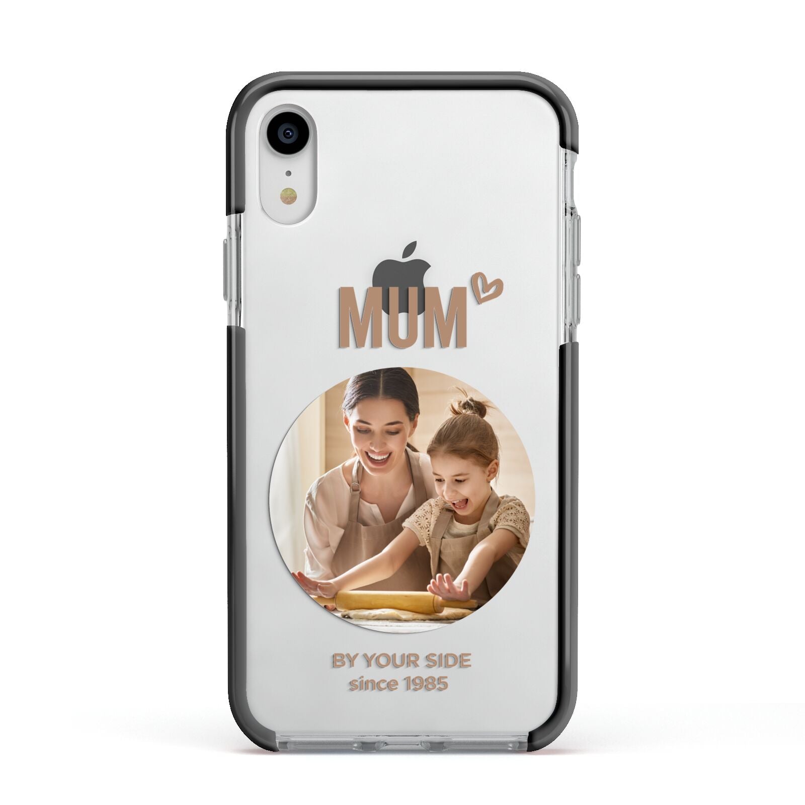 Vintage Mothers Day Photo Apple iPhone XR Impact Case Black Edge on Silver Phone