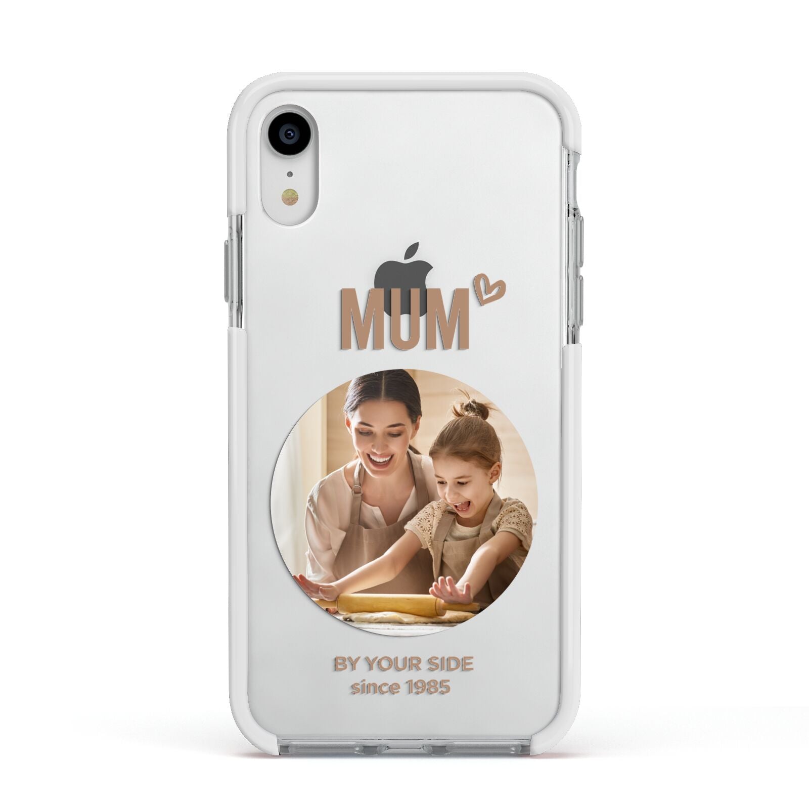 Vintage Mothers Day Photo Apple iPhone XR Impact Case White Edge on Silver Phone