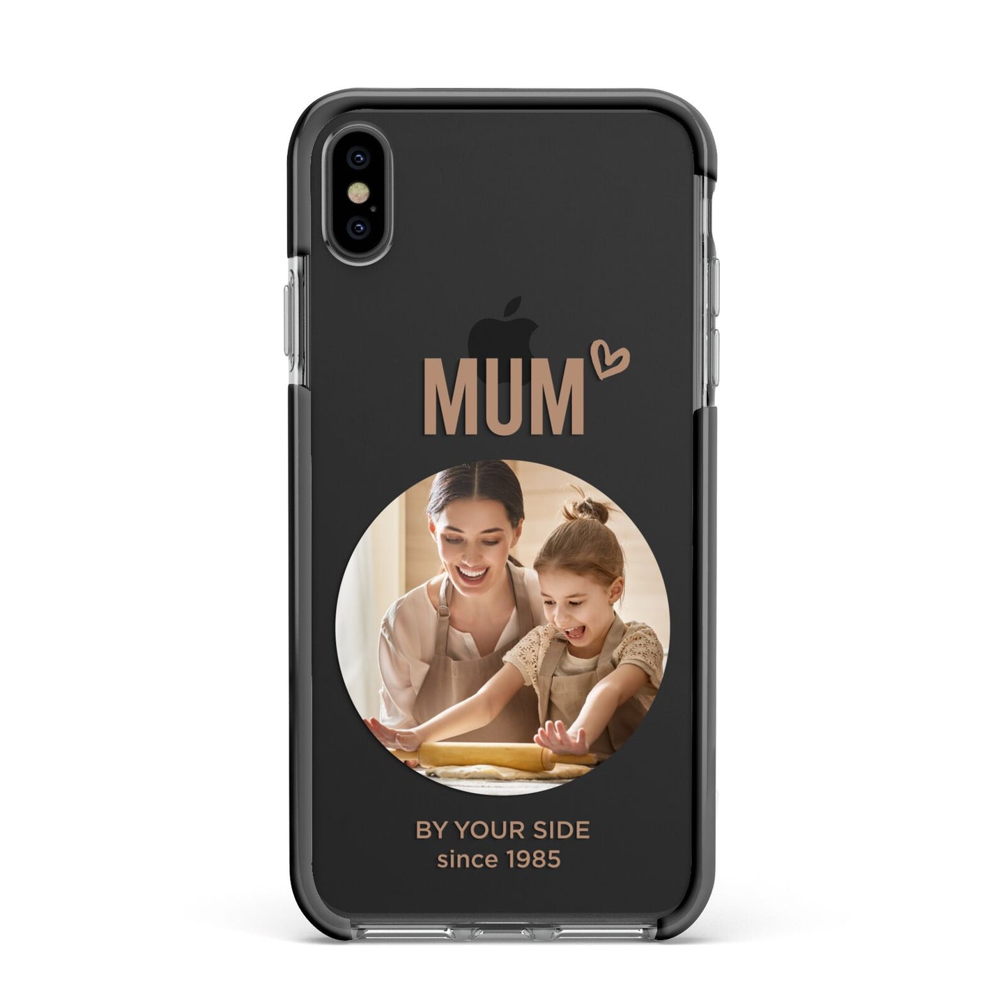 Vintage Mothers Day Photo Apple iPhone Xs Max Impact Case Black Edge on Black Phone