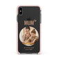 Vintage Mothers Day Photo Apple iPhone Xs Max Impact Case Pink Edge on Black Phone