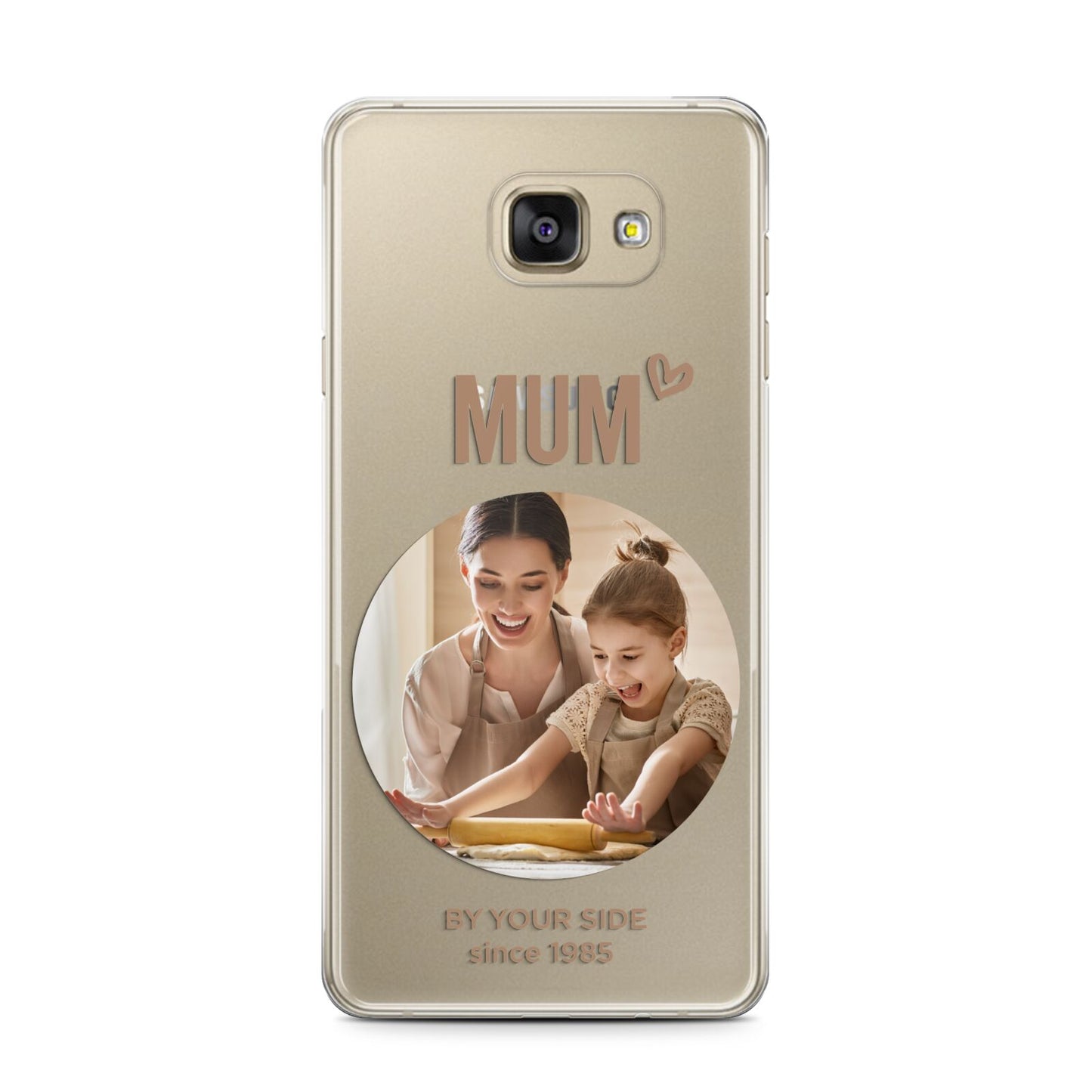 Vintage Mothers Day Photo Samsung Galaxy A7 2016 Case on gold phone