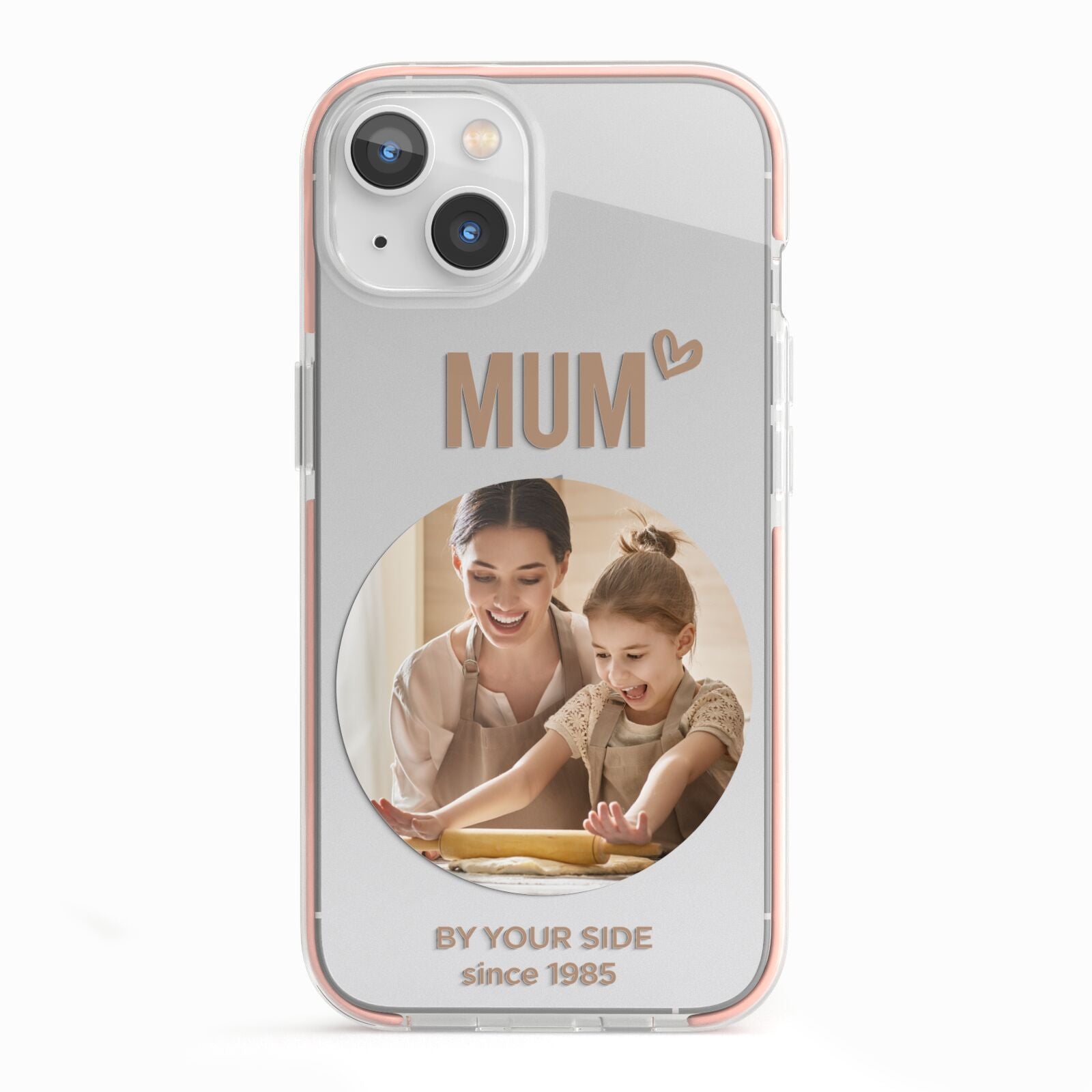 Vintage Mothers Day Photo iPhone 13 TPU Impact Case with Pink Edges