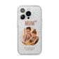 Vintage Mothers Day Photo iPhone 14 Pro Glitter Tough Case Silver